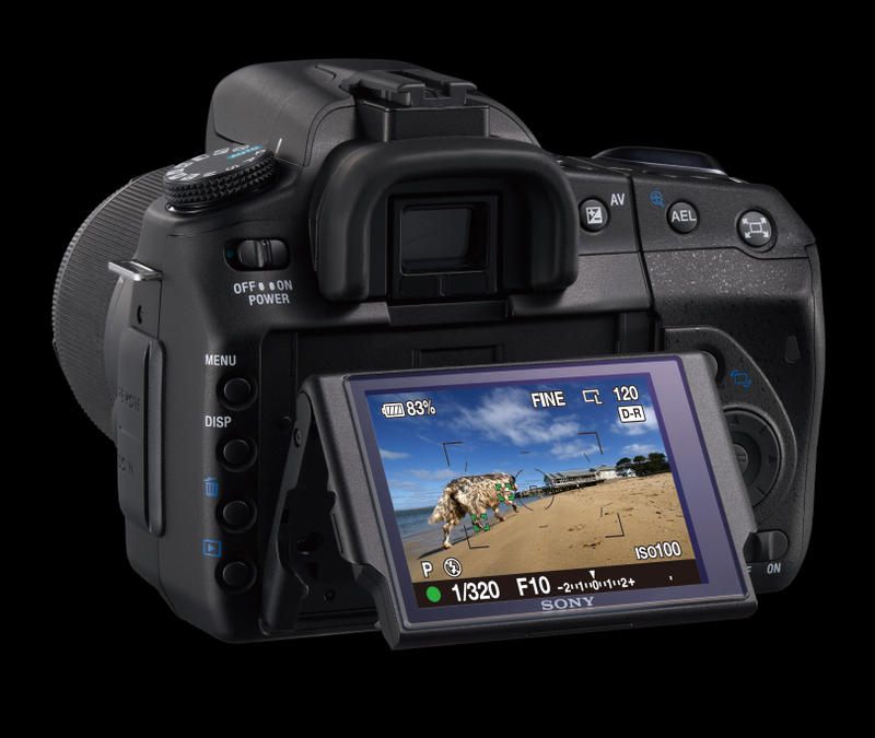 Illustration for article titled Sony A300 and A350 DSLRs Have Two-Way Tilting Live View